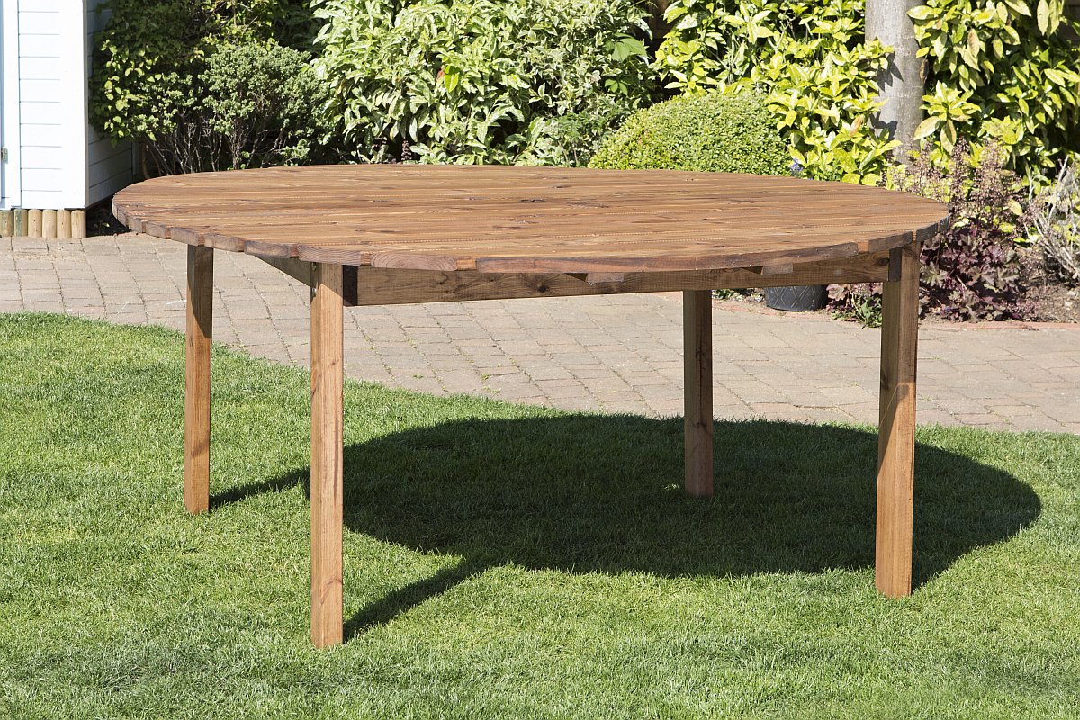 Solid Wood Round Garden Patio Table Choose 4, 6 or 8 Seater - Timber