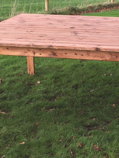 Eight Seater Solid Wood Square Garden Patio Table-0