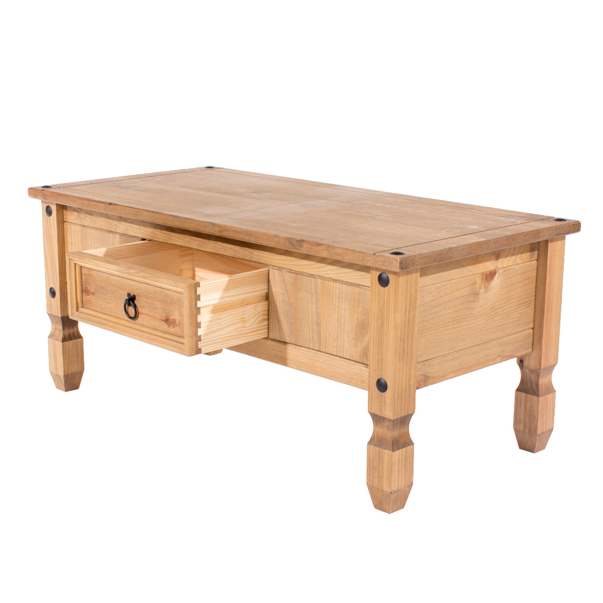 Farmhouse Antique Solid Pine Wood Coffee Table Timber Furniture