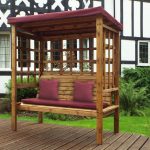 Bramham 3 Seat Arbour in Green Burgundy and Gray