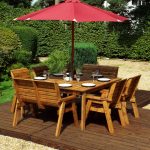8 Seater Deluxe Square Table Set (4 Chairs / 2 Benches) Charles Taylor