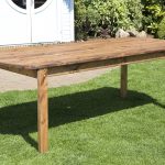 Solid Wood Rectangular Garden Patio Table Choose 4, 6 or 8 Seater