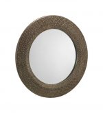 Cadence Small Round Mirror placed on a white background