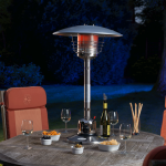 Lifestyle Sirocco Tabletop Heater placed on a table