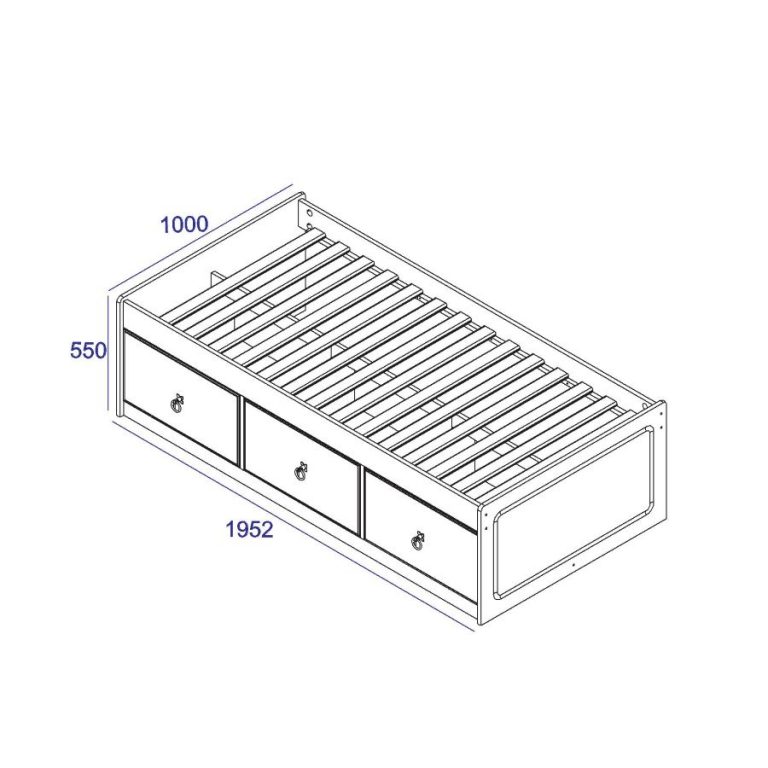 Farmhouse white cabin bed Timber Furniture