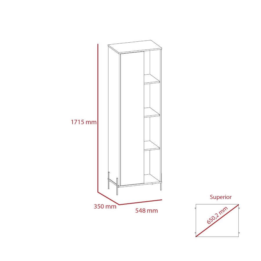 Kleos - tall storage & display cabinet - Timber Furniture