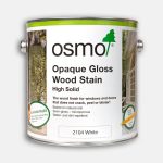 Osmo Opaque Gloss wood stain - White -slightly glossy - 750ml