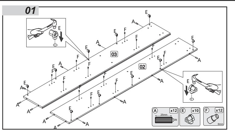 Assembly instruction of Flat packed furniture